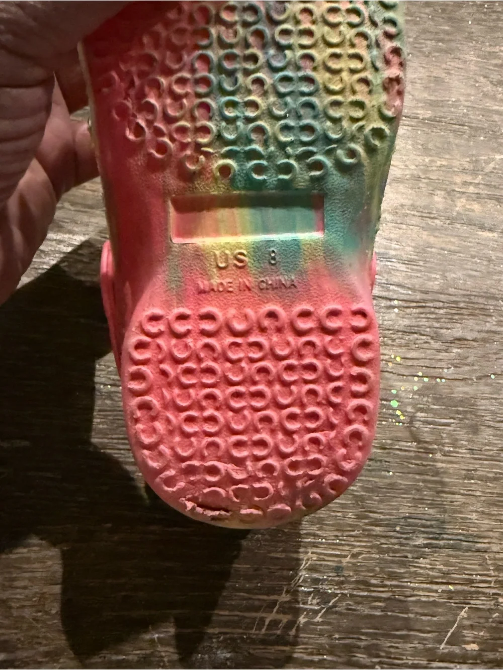 Kids Pink Glitter Mermaid Clog Sandals